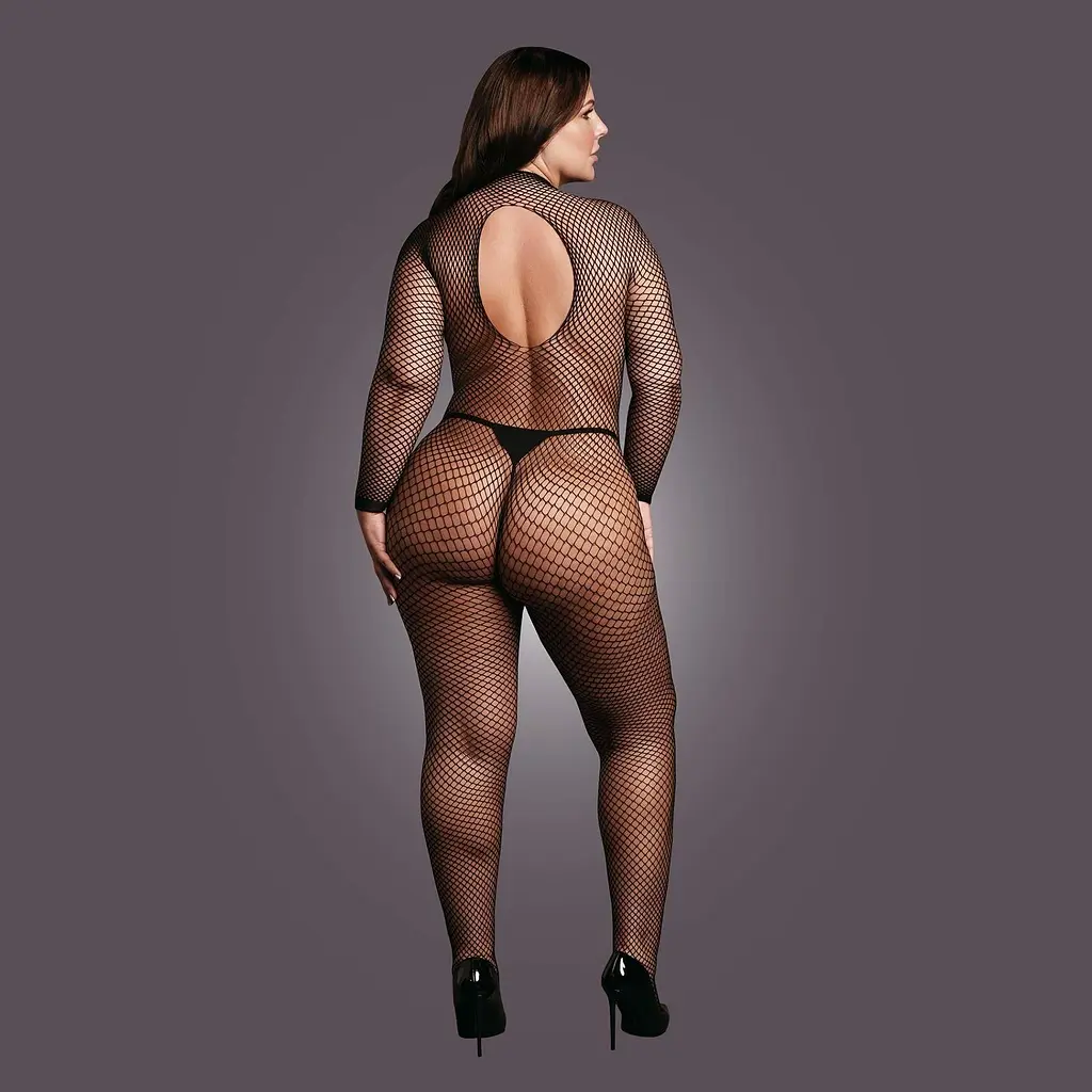Бодістокінг Le Désir With Open Crotch, Plus Size (чорний) - фото 4