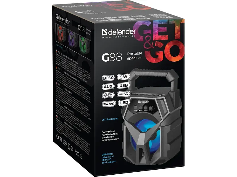 Портативна колонка Defender G98 Black (65098) - фото 6
