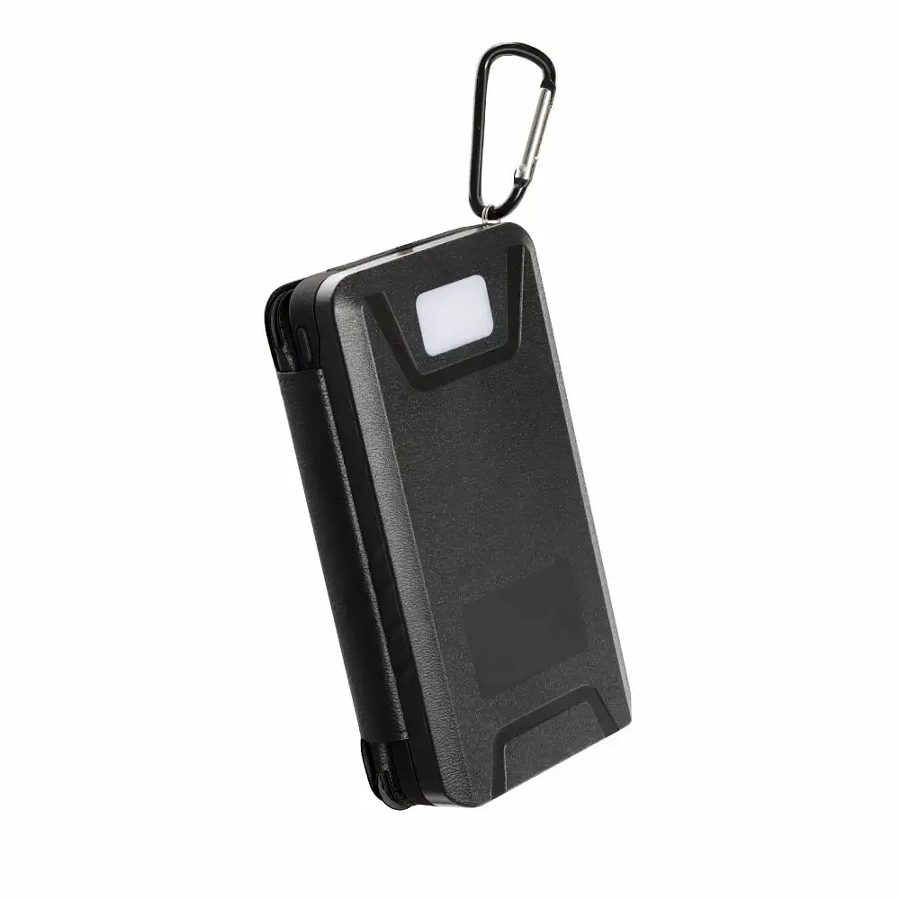 Універсальна зарядна батарея PowerBank iBattery YD-820S 26800mAh із сонячними панелями та ліхтариком (Чорний) - фото 2