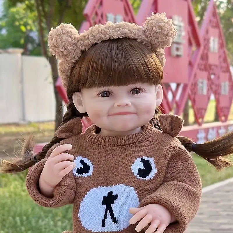 Реалістична Кукла Реборн 55 см повністю силіконова Doll Reborn Baby Born К0100619 - фото 8