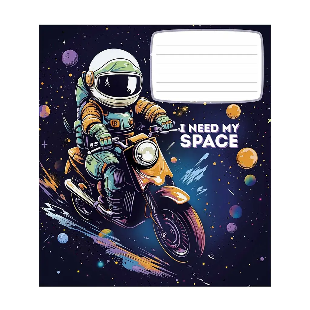 Зошит Школярик I need my space 12 аркушів клітинка (012-3496K), в асортименті - фото 3