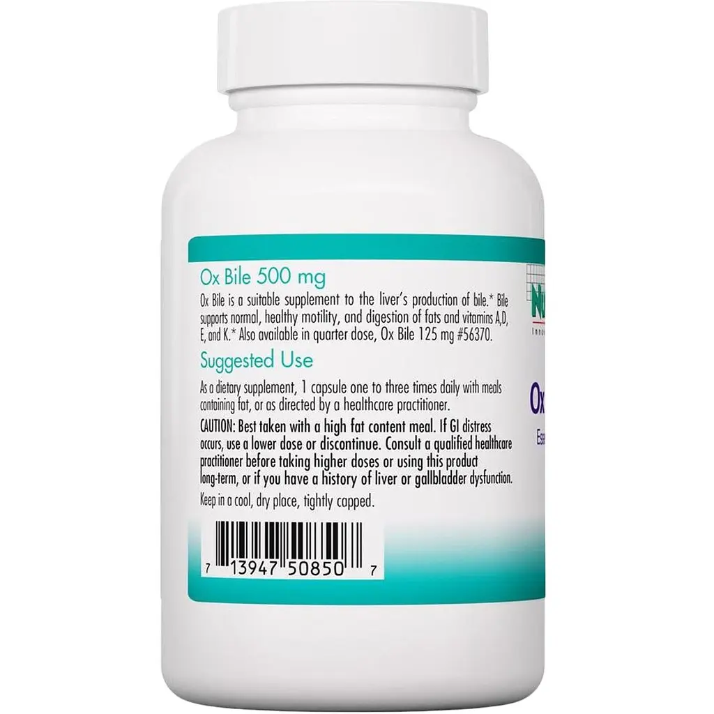 Екстракт бичачої жовчі Nutricology Ox Bile 500 мг 100 капсул (ARG-50850) - фото 3