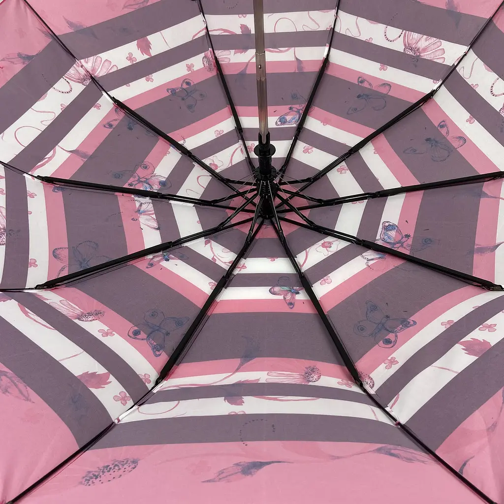 Женский складной зонтик полуавтомат S&L 100 см розовый - фото 6