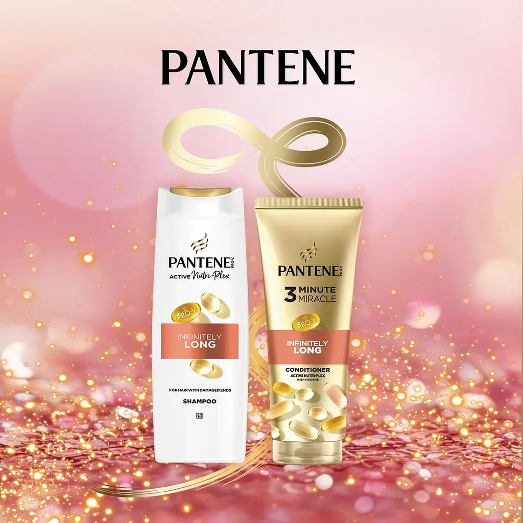 Подарунковий набiр Pantene Нескінченно довге: Шампунь 400 мл + Бальзам-ополіскувач 220 мл - фото 4