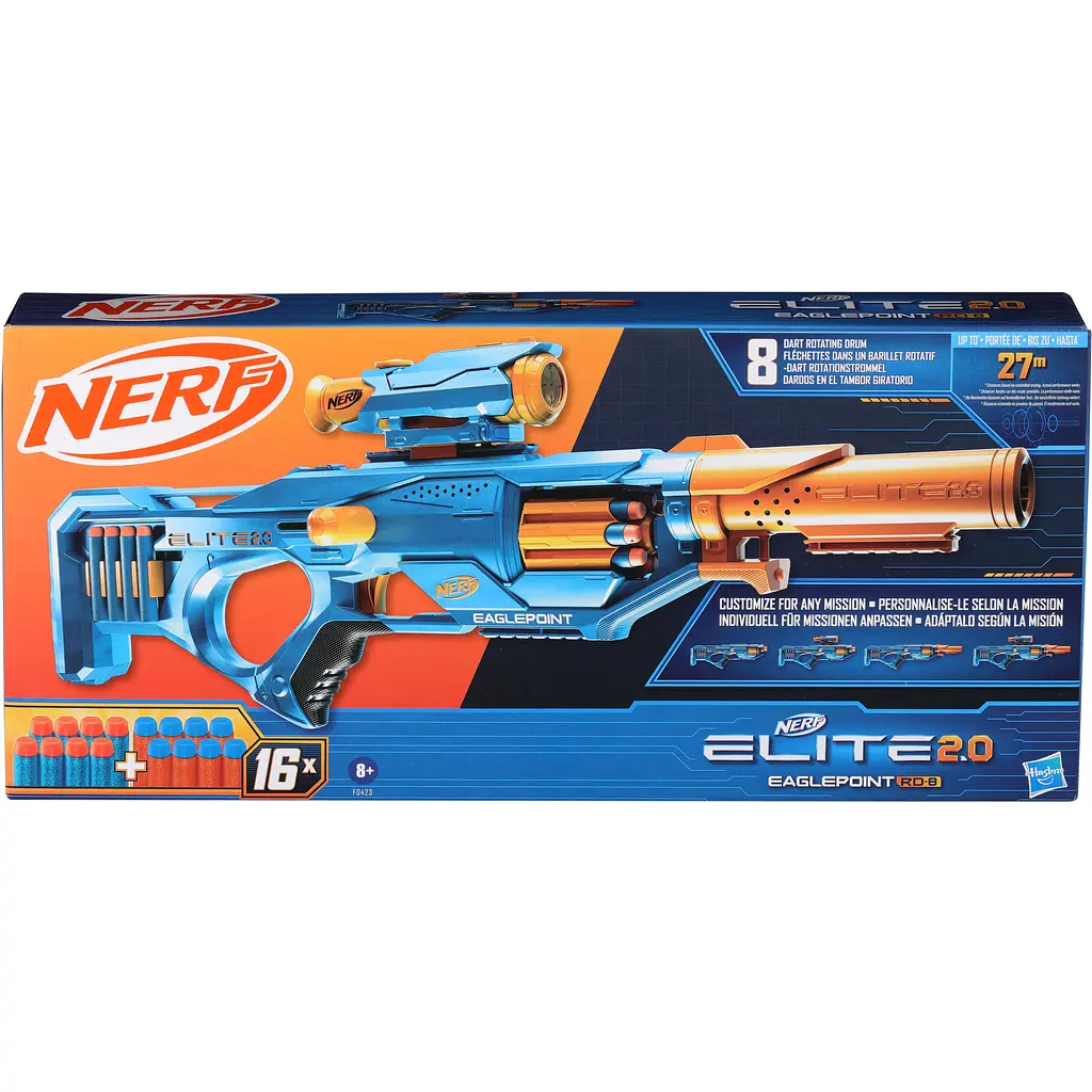 Бластер игрушечный Nerf EaglePoint RD-8 Nerf Elite 2.0 16 стрел (F0423) - фото 5