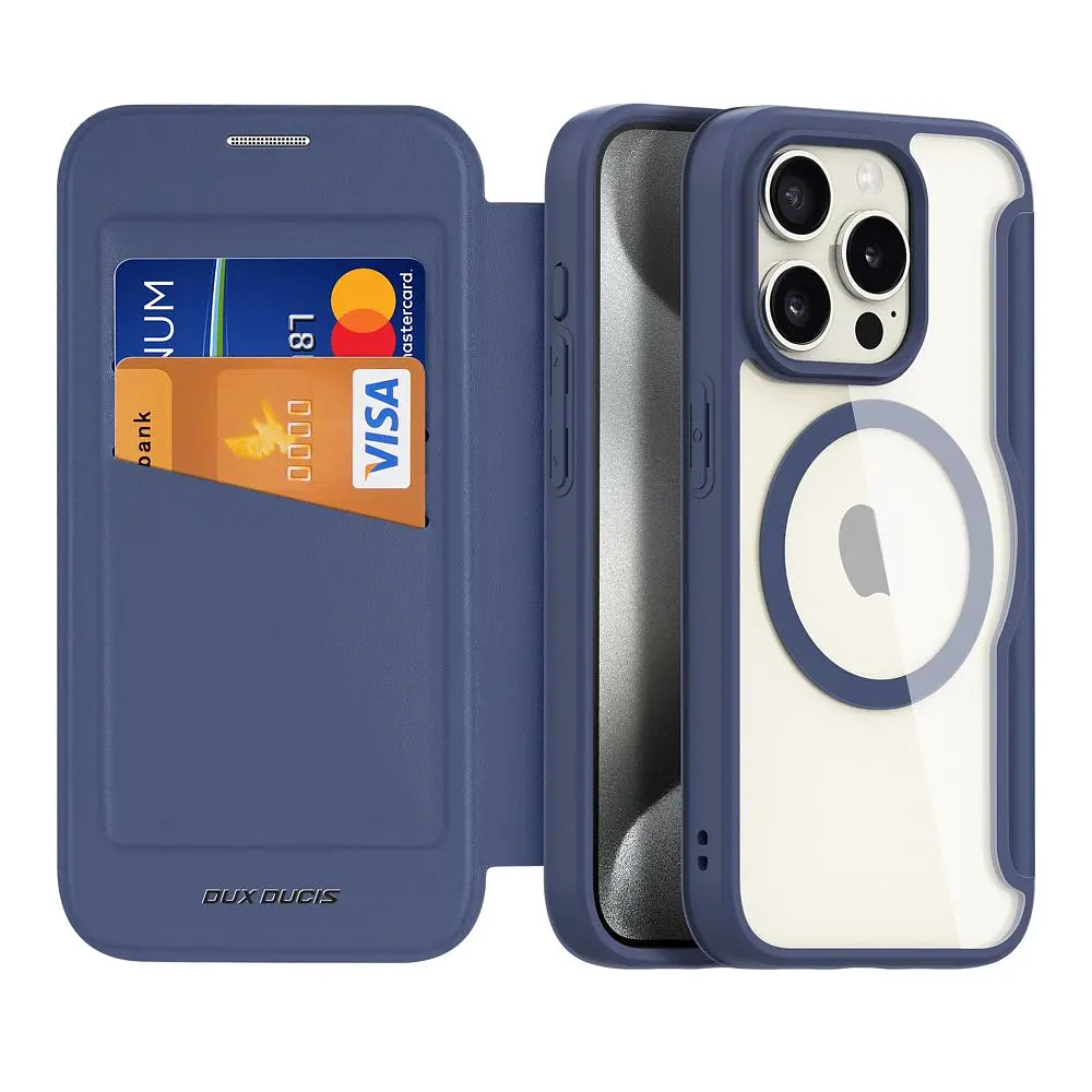 Чохол-книжка Dux Ducis Skin X Pro MagSafe Apple Phone 15 Pro Blue (35096_3344941) - фото 3