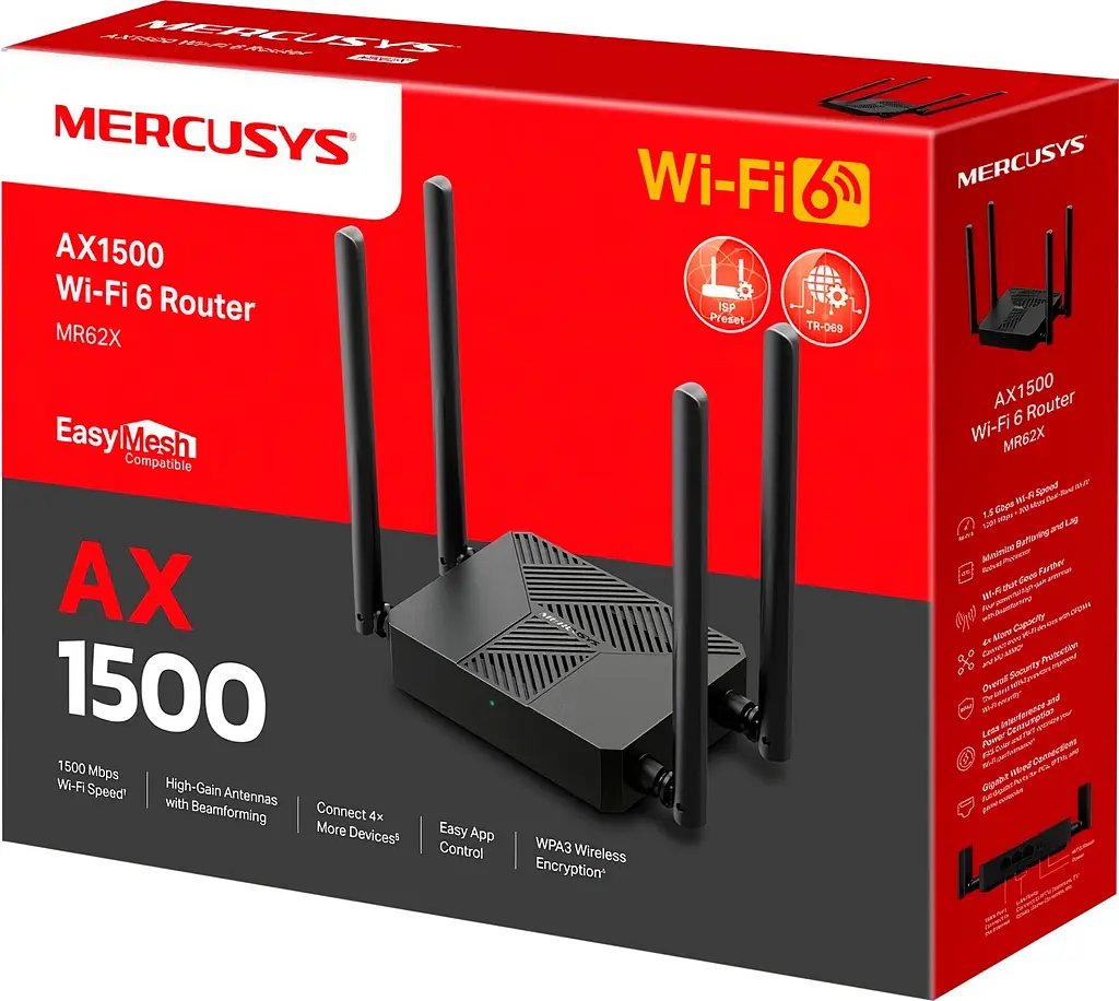 Бездротовий маршрутизатор [роутер] Mercusys MR62X [123515] - фото 4