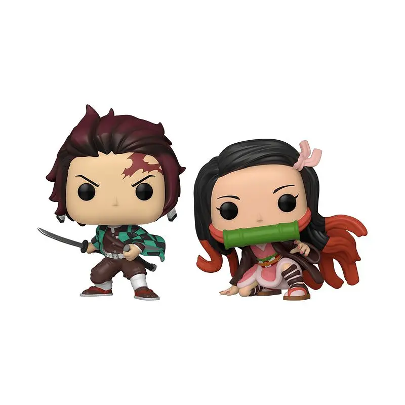 Фігурка Funko Pop Клинок, що розсікає демонів Танджиро і Незуко Demon Slayer 2 Pack 10 см Exclusive DS TN E 2P - фото 2