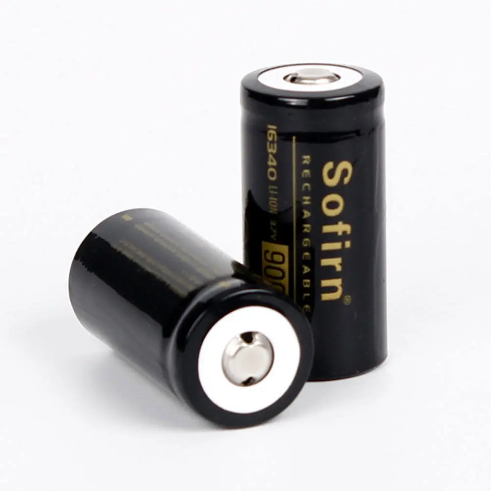 Акумулятор 16340 / RCR123 Sofirn 900 mAh літій-іонний Li-Ion 1.6А, 3.7V Випуклий плюс (19301) - фото 3