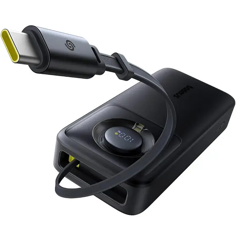 Батарея Baseus Free 2 Pull with Retractable Cable 20000mAh 65W PD QC Cosmic Black (P10073700123-00) - фото 5