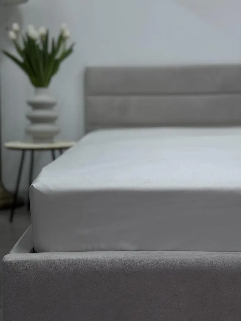 Простирадло на резинці Ecotton 140х200 см білий Сream White 24581 (24581) - фото 2