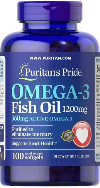 Омега-3 риб'ячий жир Puritan's Pride Omega-3 Fish Oil 1200 мг 100 капс