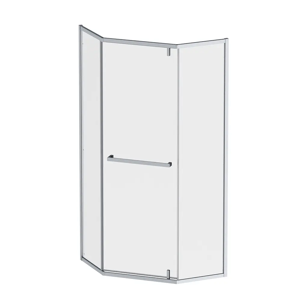 Душова кабіна AM.PM Gem 5-corner Pivot 90x90 см без піддону хром матовий W90UG-405-9090-MT