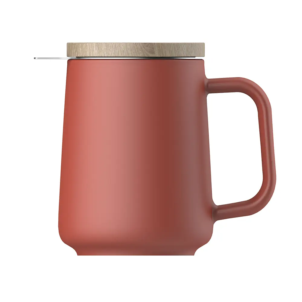 Чашка-заварник U Brewing Mug Wood, 500 мл - Жовтий - фото 7
