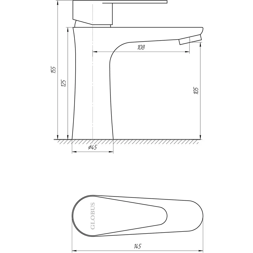 Змішувач для умивальника Globus Lux Main SM-101 (16095) - фото 9