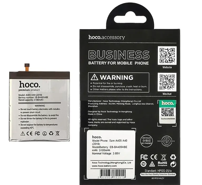 Аккумулятор оригінал Hoco Samsung EB- BA405ABE A405 Galaxy A40 - фото 2