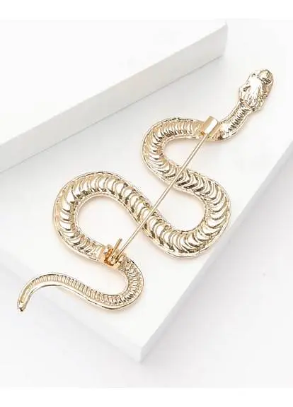 Брошь Змея женская брошь-булавка - фото 2