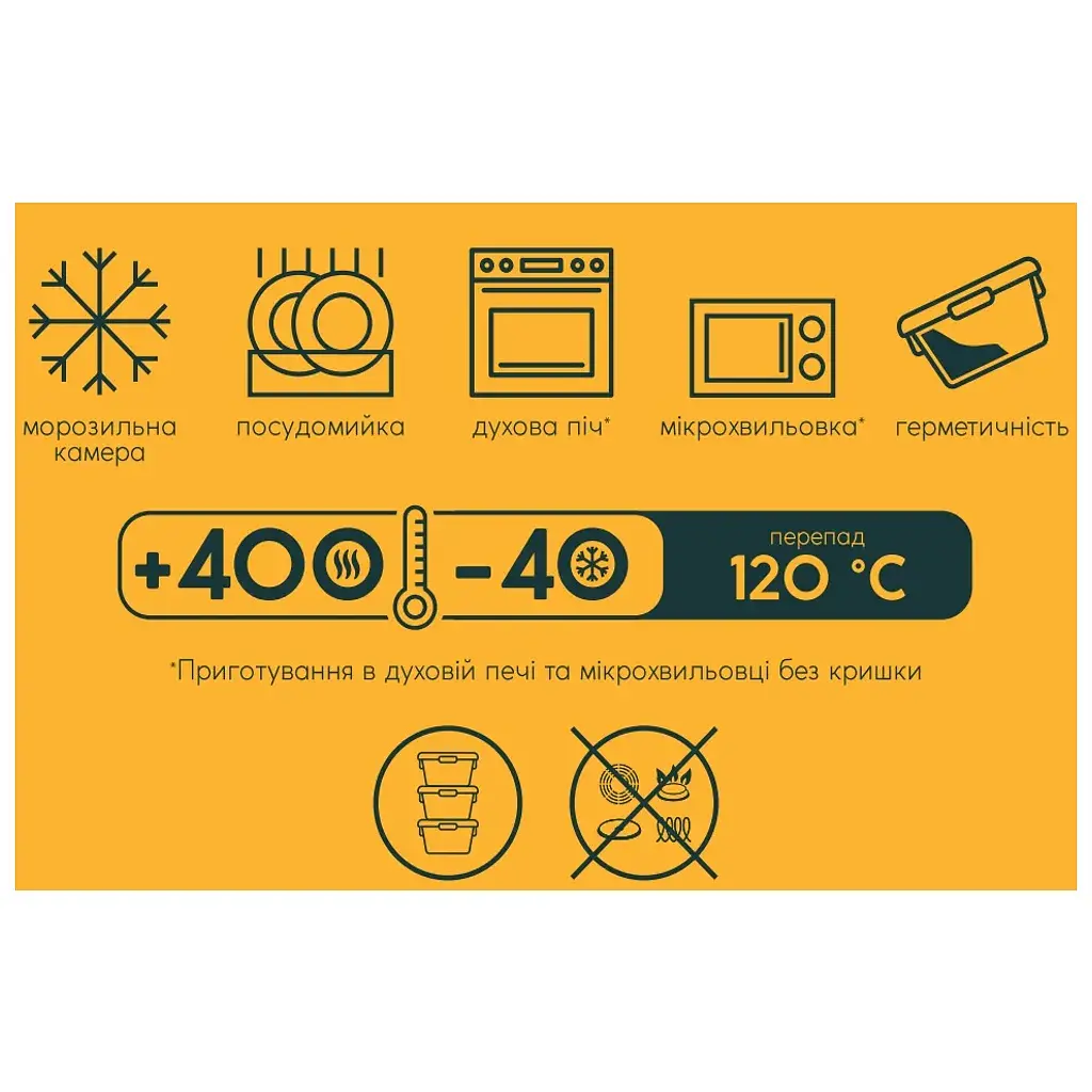 Харчовий контейнер Ecomo Thermo Box квадратний 800 мл (3SC080-LL) - фото 3