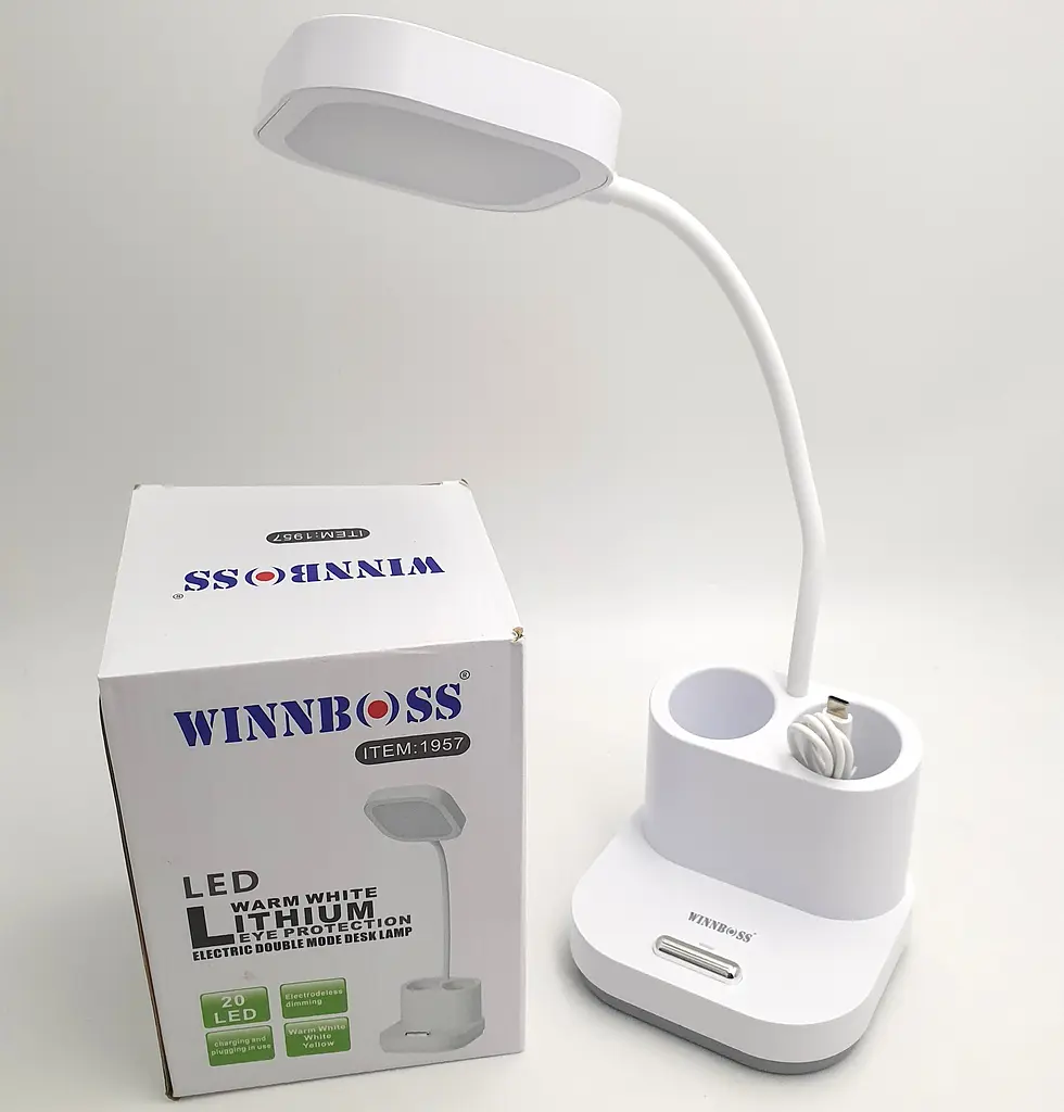 LED-лампа гнучка сенсорна світлодіодна настільна акумуляторна (знімні 2 × 18650) тепле, нейтральне та холодне світло WinBoss 1957