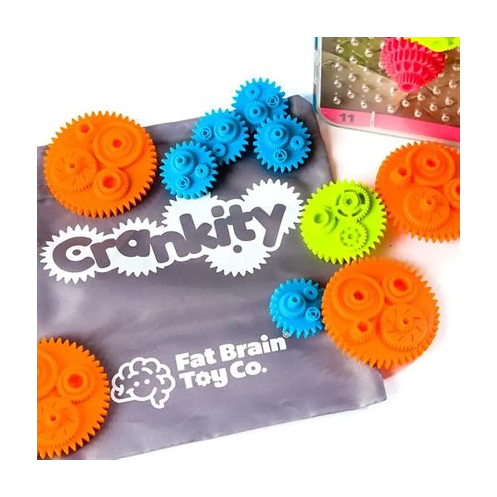 Ігровий набір Fat Brain Toys Різнокольорові шестерінки Crankity (F140ML) - фото 4