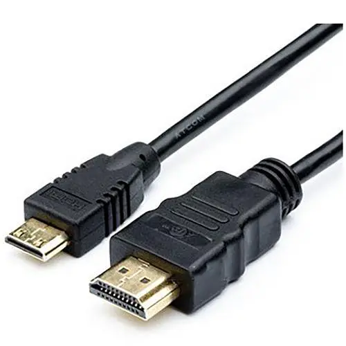 Кабель HDMI (M) – mini HDMI (M), 1 м, черный, Atcom, V1.4 (11501)