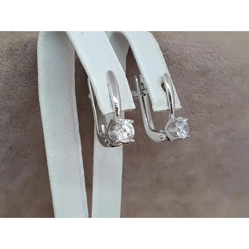 Золоті сережки Qvaliz з фіанітами. 50200688Б - фото 3