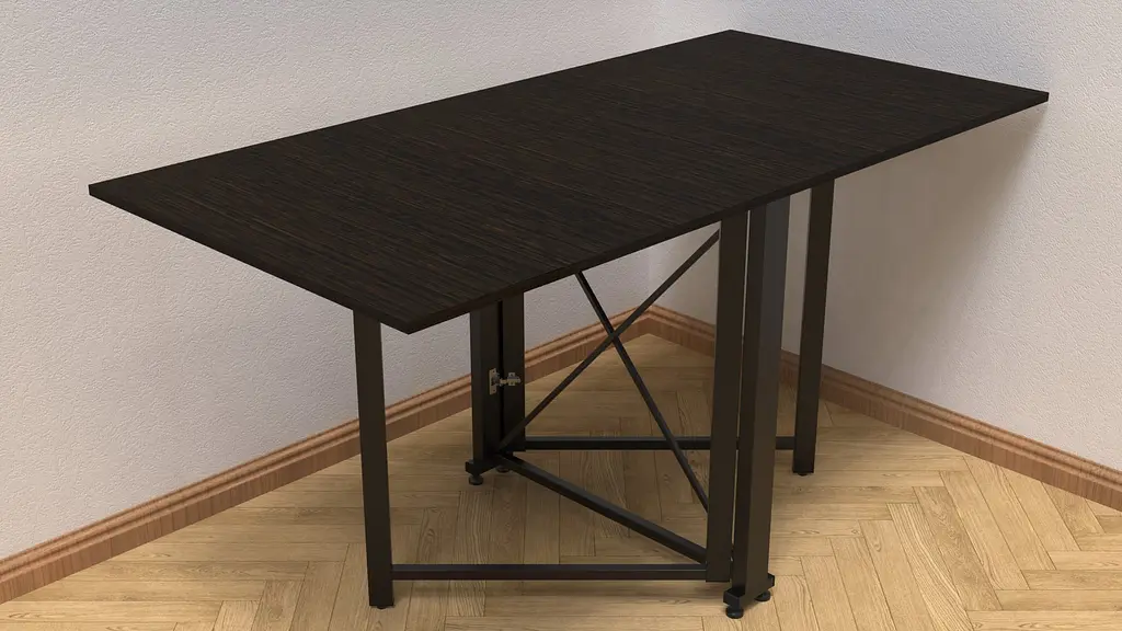 Стіл-книга трансформер Оріон 2 Ferrum-decor 750x1520x730 Чорний метал ДСП Венге Магія 16 мм (FRD-105428) - фото 7