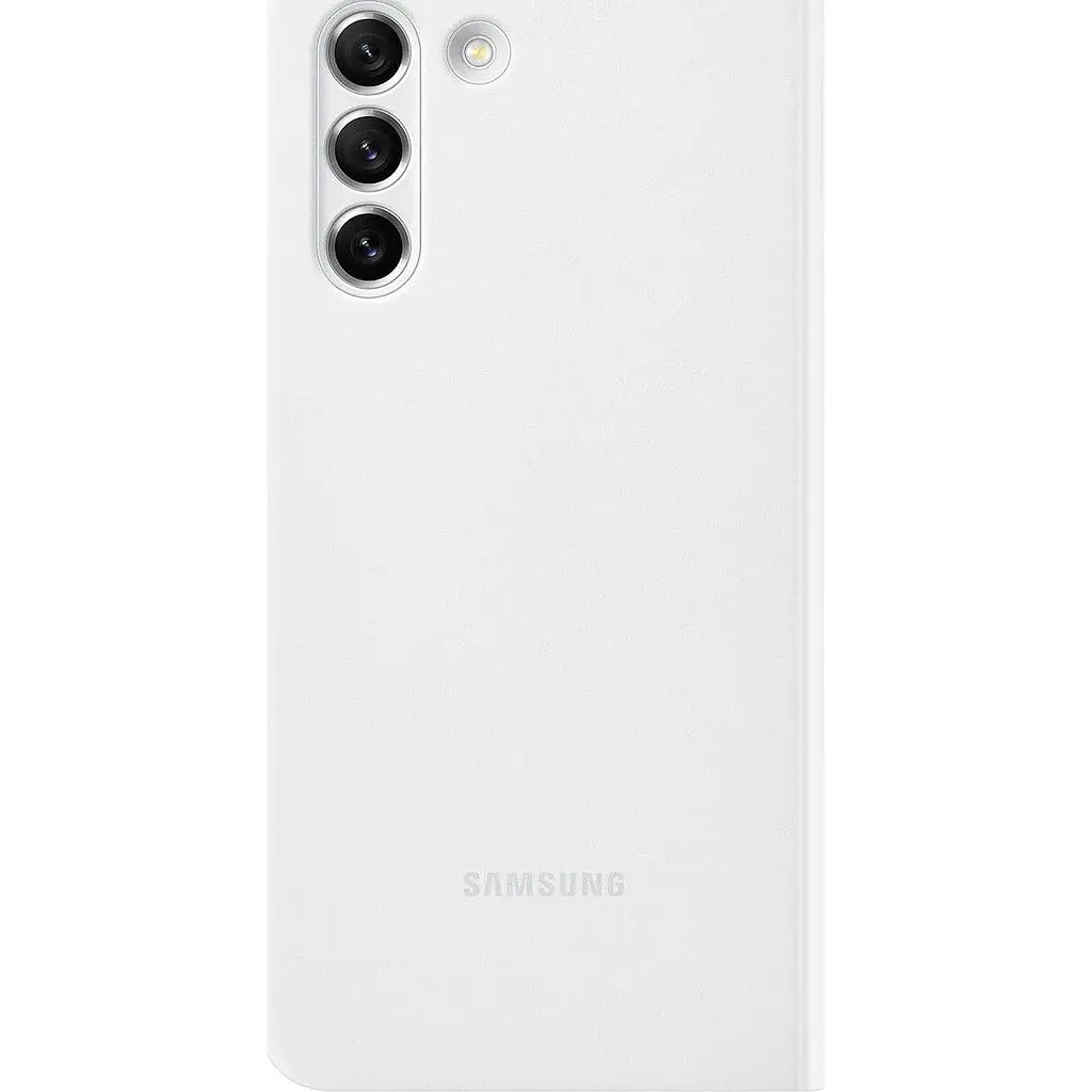 Оригінальний чохол-книжка для Samsung Galaxy S21 FE (G990) S-View Clear View Smart Cover White EF-ZG990CWEGRU - фото 4