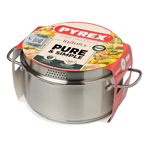Каструля Pyrex INFINITY fixed handle 4.1 л 24 см з кришкою (SR24AEX/8042) - фото 3