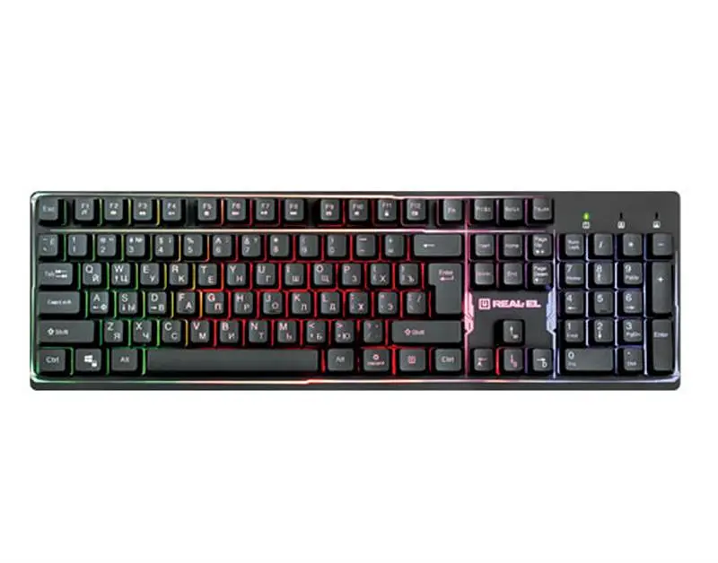 Клавиатура REAL-EL Comfort 7011 Backlit Black USB - фото 2