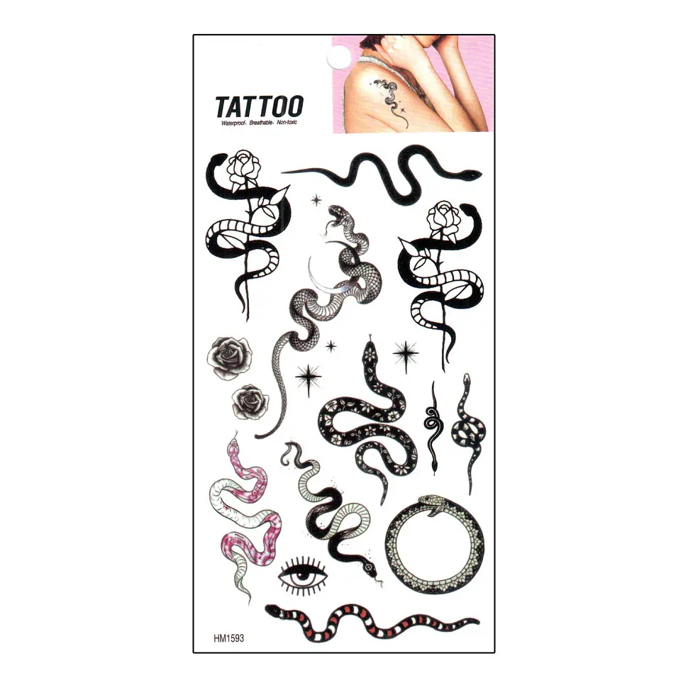 Тимчасове татуювання "Snakes Tattoo" Bambi 1020-HM1593
