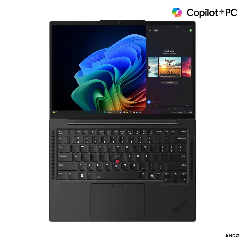 Ноутбук Lenovo ThinkPad T14s Gen 6 (AMD) AMD Ryzen AI 7 PRO 360 до 5, 00 ГГц, 14 WUXGA IPS, сенсорним екраном, 64 ГБ, 1 ТБ SSD, графікою AMD Radeon 880M, Windows 11 Pro - фото 4
