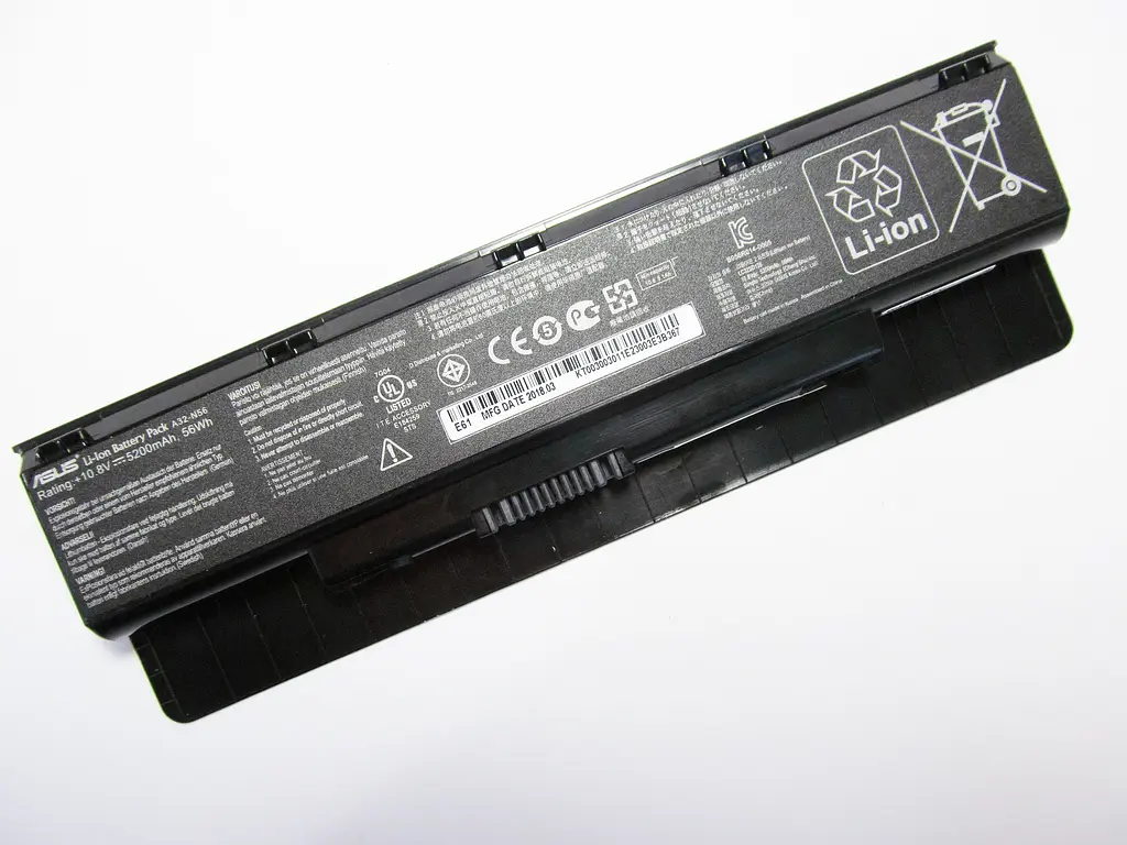 Акумулятор для ноутбука Asus A32-N56, 5000 mAh (56Wh), 6cell, 11.1V, Li-ion, чорний - фото 3