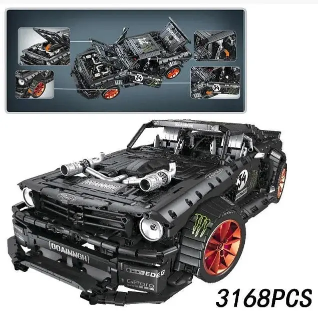 Конструктор Lepin Technic 23009 Ford Mustang Hoonicorn V2 с мотором - 3168 дет. - фото 2