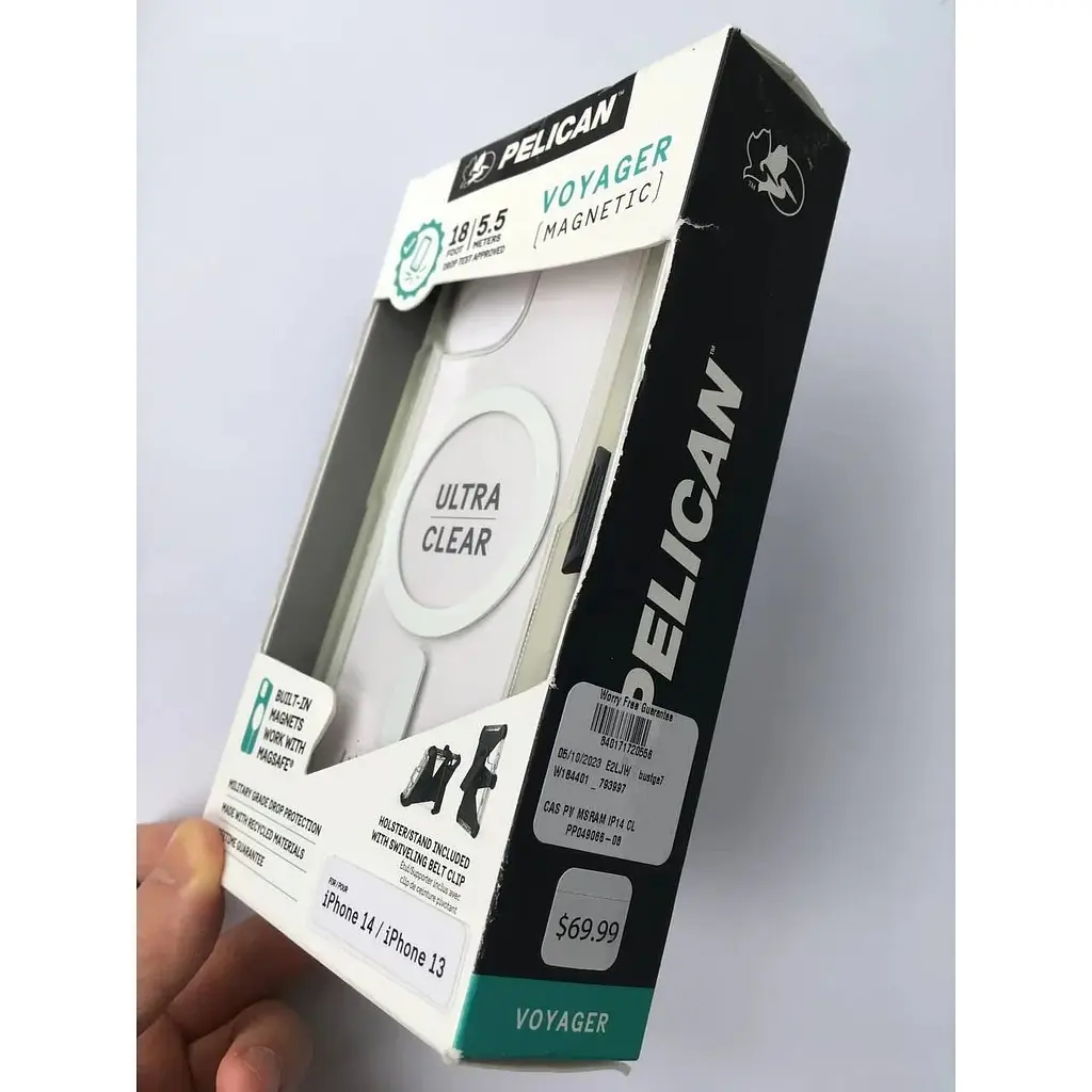 Противоударный чехол Pelican Voyager MagSafe для iPhone 13 / iPhone 14 (6.1") Clear аналог OtterBox Defender - фото 2