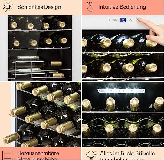 Винный холодильник Klarstein Shiraz 20 Slim Uno 53л (10040216) - фото 6