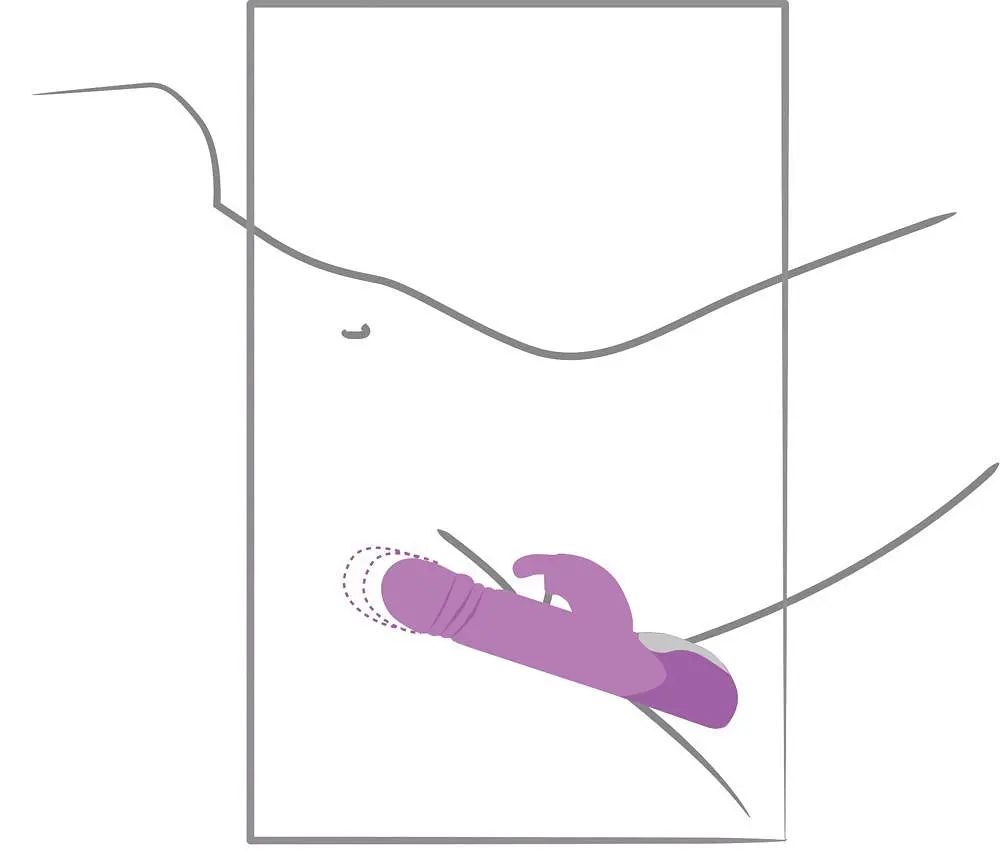 Вибратор-кролик Sweet Smile Orion Push 25 см фиолетовый - фото 7