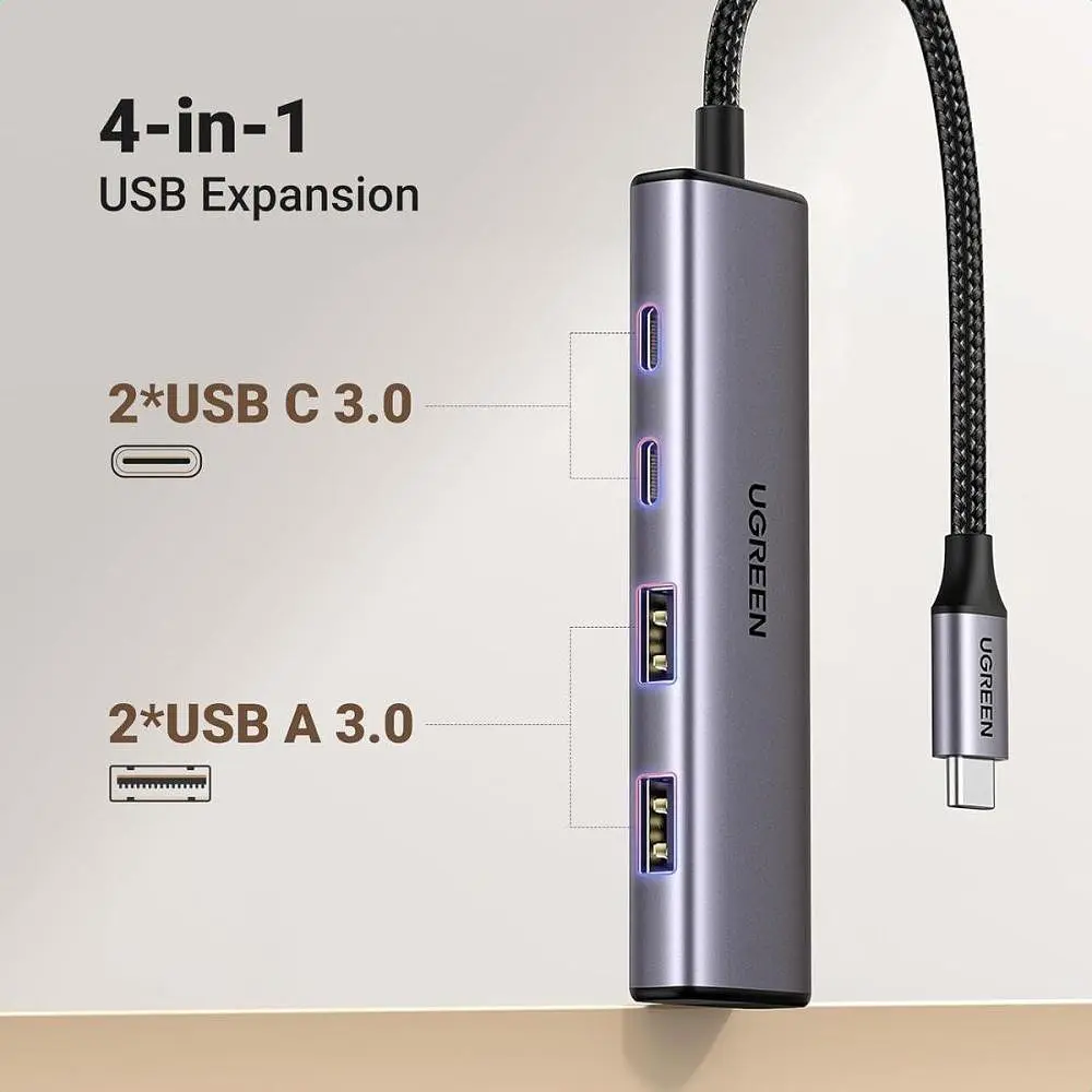 Хаб розгалужувач адаптер Ugreen 4-Port Usb-C Hub на 4 виходи UGR-15395 - фото 3