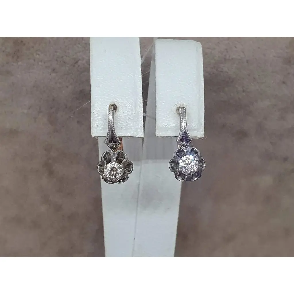 Золотые серьги Гелиос с бриллиантами. 1В41206136/11 - фото 4