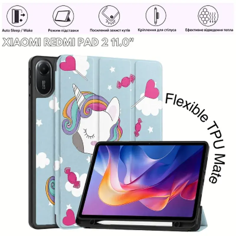 Чохол до планшета BeCover Flexible TPU Mate Xiaomi Redmi Pad 2 11.0" Unicorn (715604) - фото 6