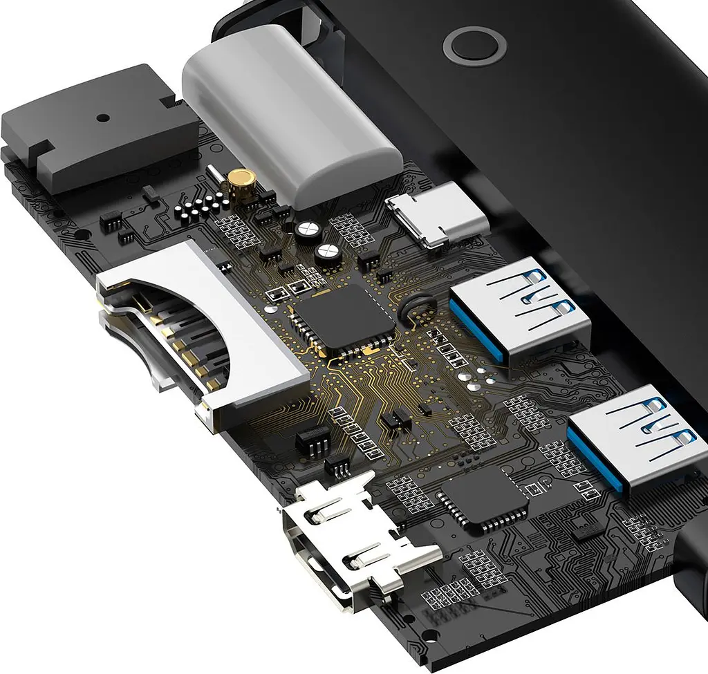 USB-хаб Baseus Lite Series 6-Port Type-C PD Hub (WKQX050101) [77934] - фото 6