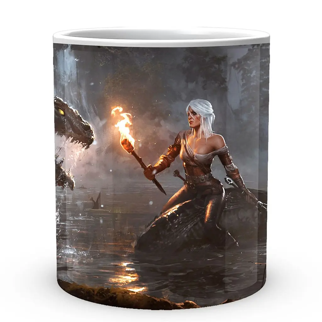 Кухоль GeekLand The Witcher Відьмак Цірі TW 002.027 330 мл білий - фото 2