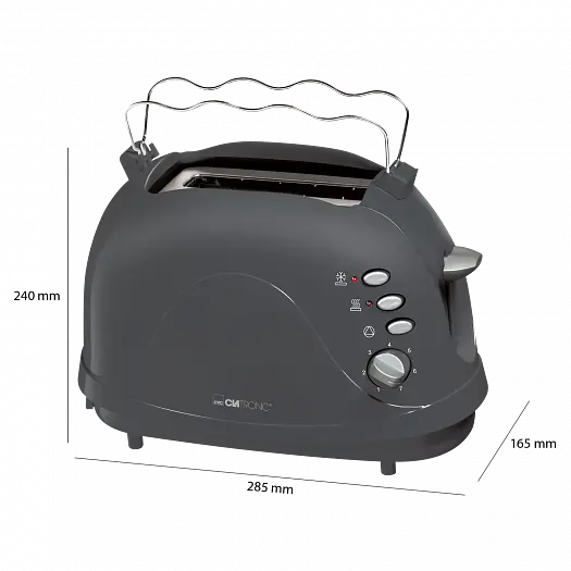 Тостер Clatronic TA 3565 Grey - фото 2