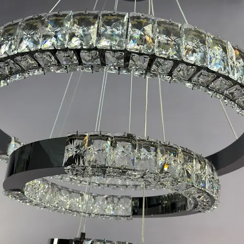 Люстра Linisoln 7968-60*40*20 BK метал, кришталь, LED, чорний, 1 лампа - фото 5