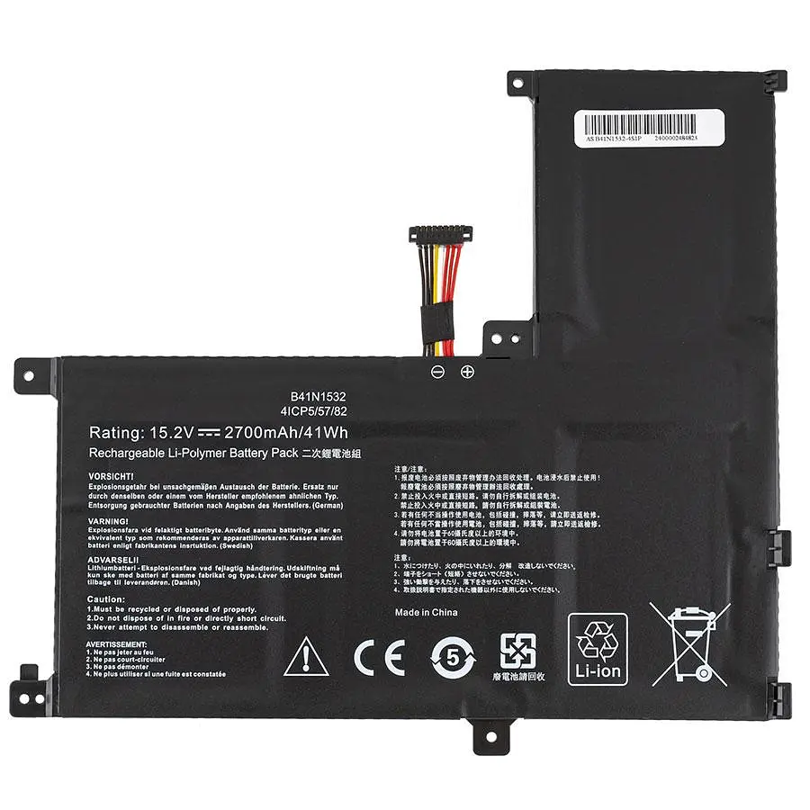 Батарея для ноутбука Asus B41N1532 (UX560UA Q504UA Q534UA series) 15.2V 2700mAh Чорний - фото 2