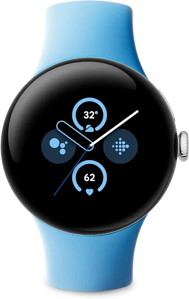 Google Pixel Watch 2 Polished Silver Aluminum Case / Bay Active Band - фото 2