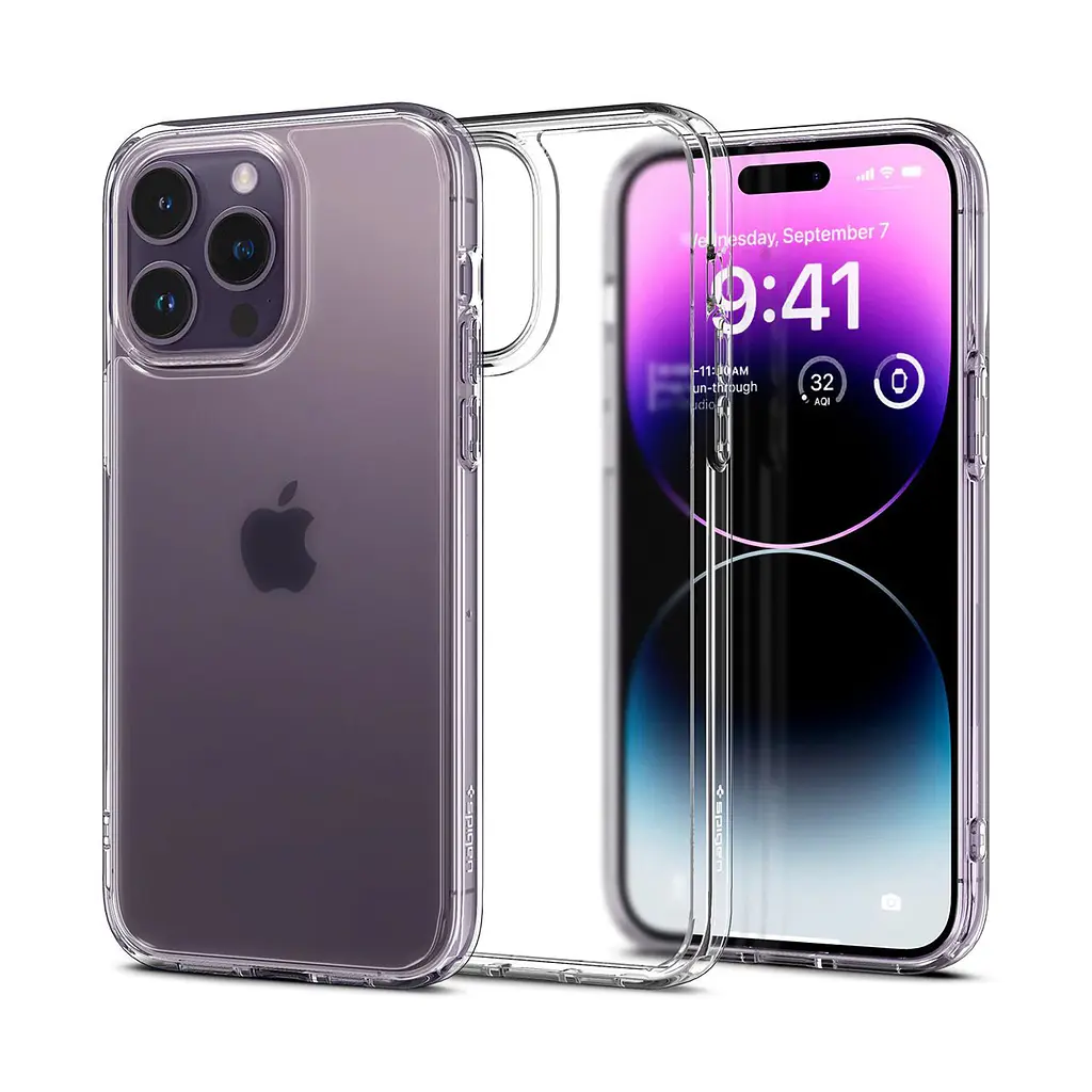 Чехол Spigen Ultra Hybrid для iPhone 14 Pro Max Frost Clear (ACS04823) + защитное стекло - фото 2