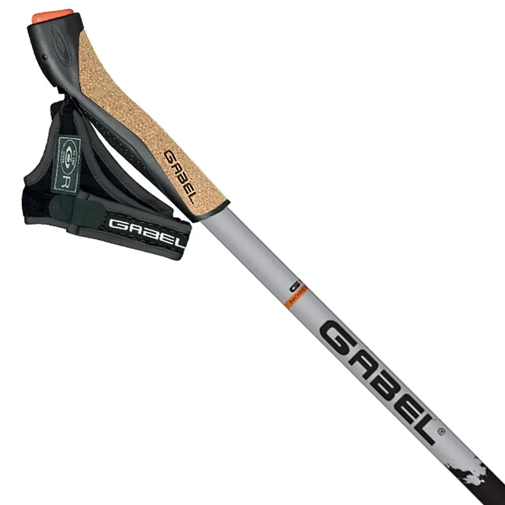 Палиці для скандинавської ходьби Gabel X-1.35 Active Knife Black/Orange 105 (7008361151050) фіксованої довжини - фото 2
