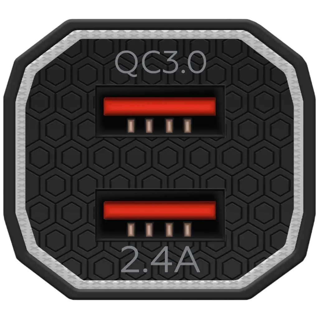 Автомобільний зарядний пристрій Make 30 W QC + 2.4 A Black - фото 3