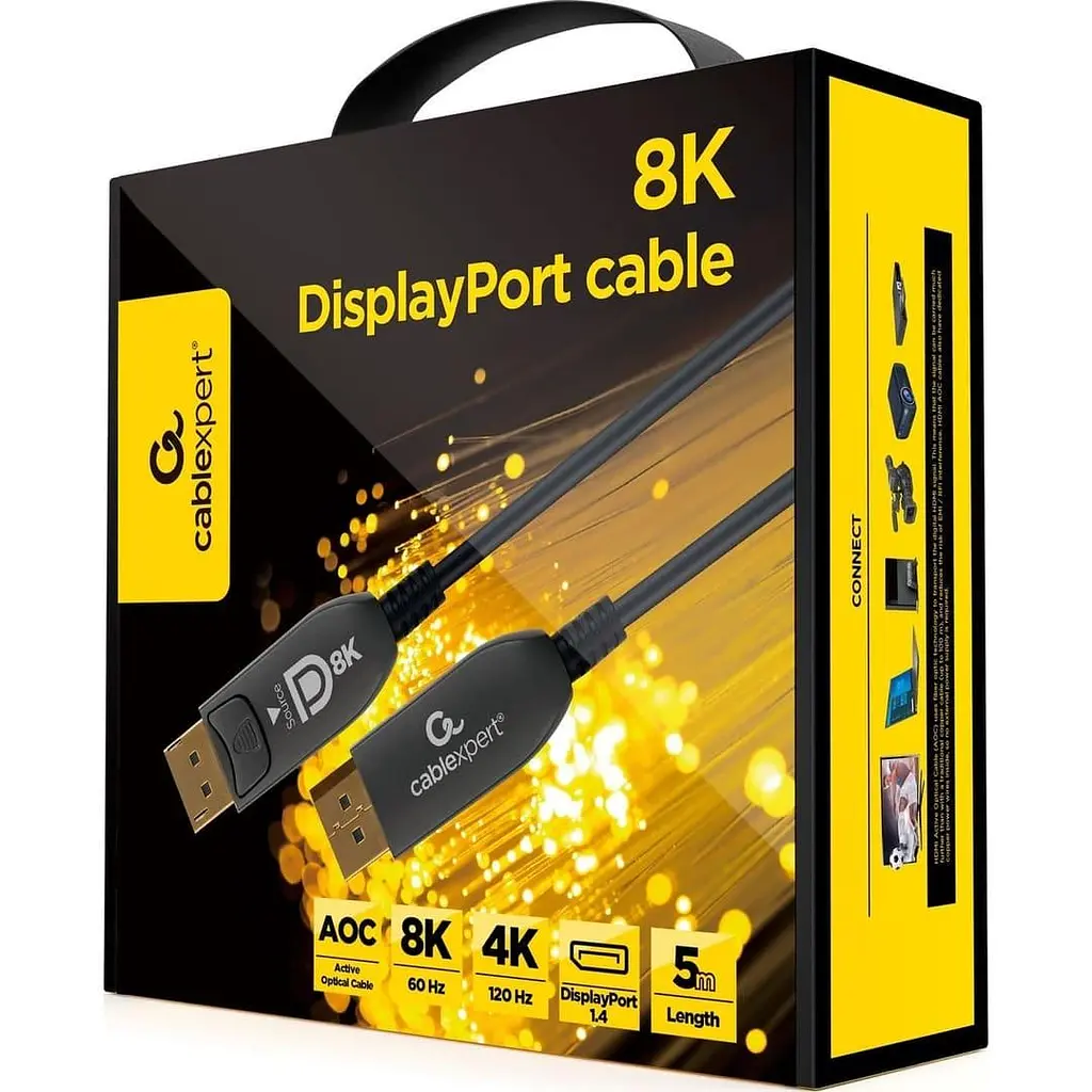 Кабель Cablexpert DisplayPort-DisplayPort V 1.4 5 м (CC-DP8K-AOC-5M) - фото 2